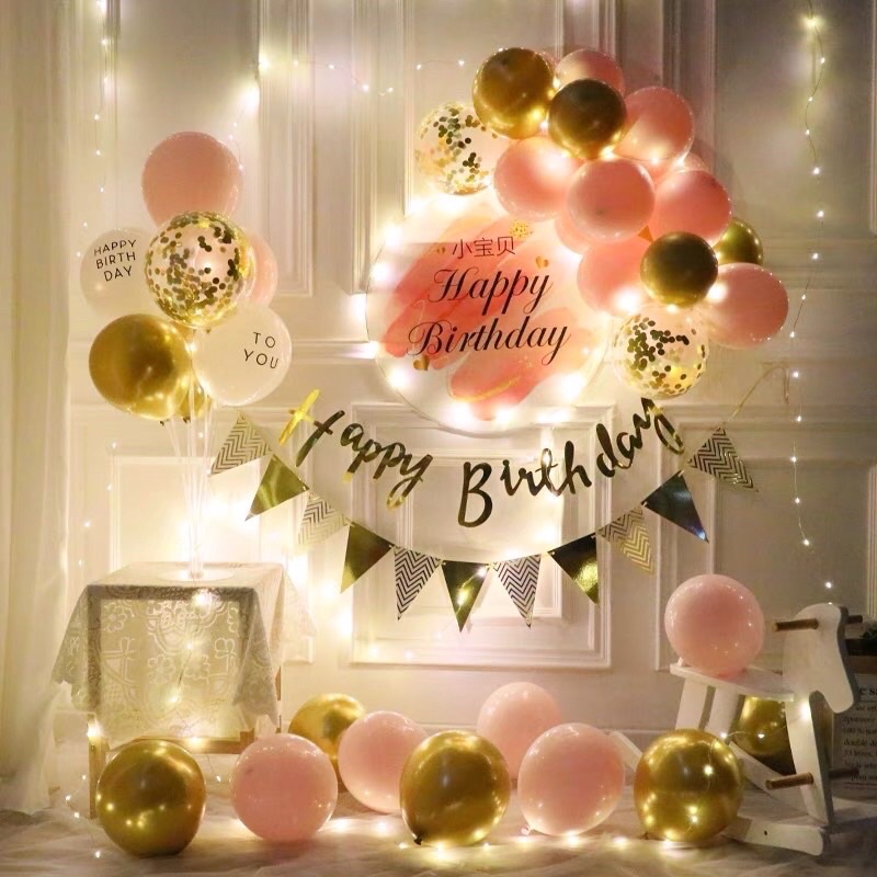 Set Bóng Kèm Backrop Thiết kế Tên Sinh Nhật Hàn Quốc Người lớn hoặc trẻ em điều thích hợp hết nhen cưng lắm luôn
