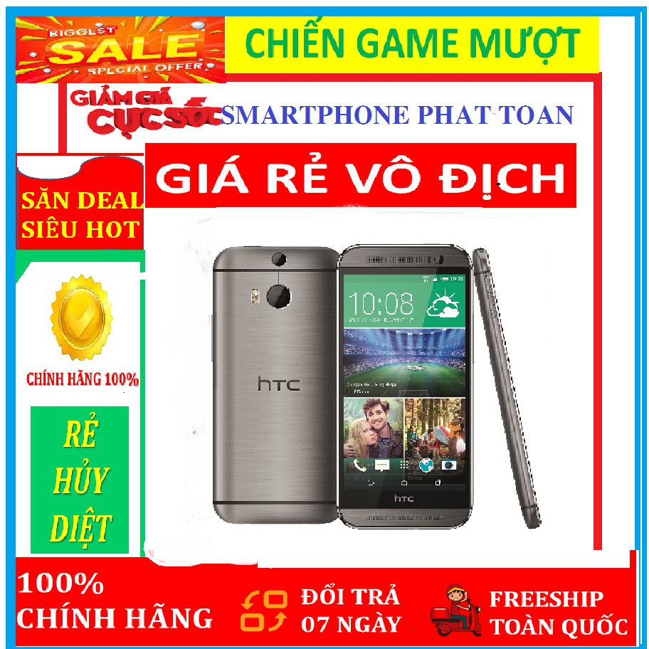 [RẺ VÔ ĐỊCH] điện thoại __ Htc One M8  .Bộ nhớ trong:16 GB/Ram 2GB mới CHÍNH HÃNG