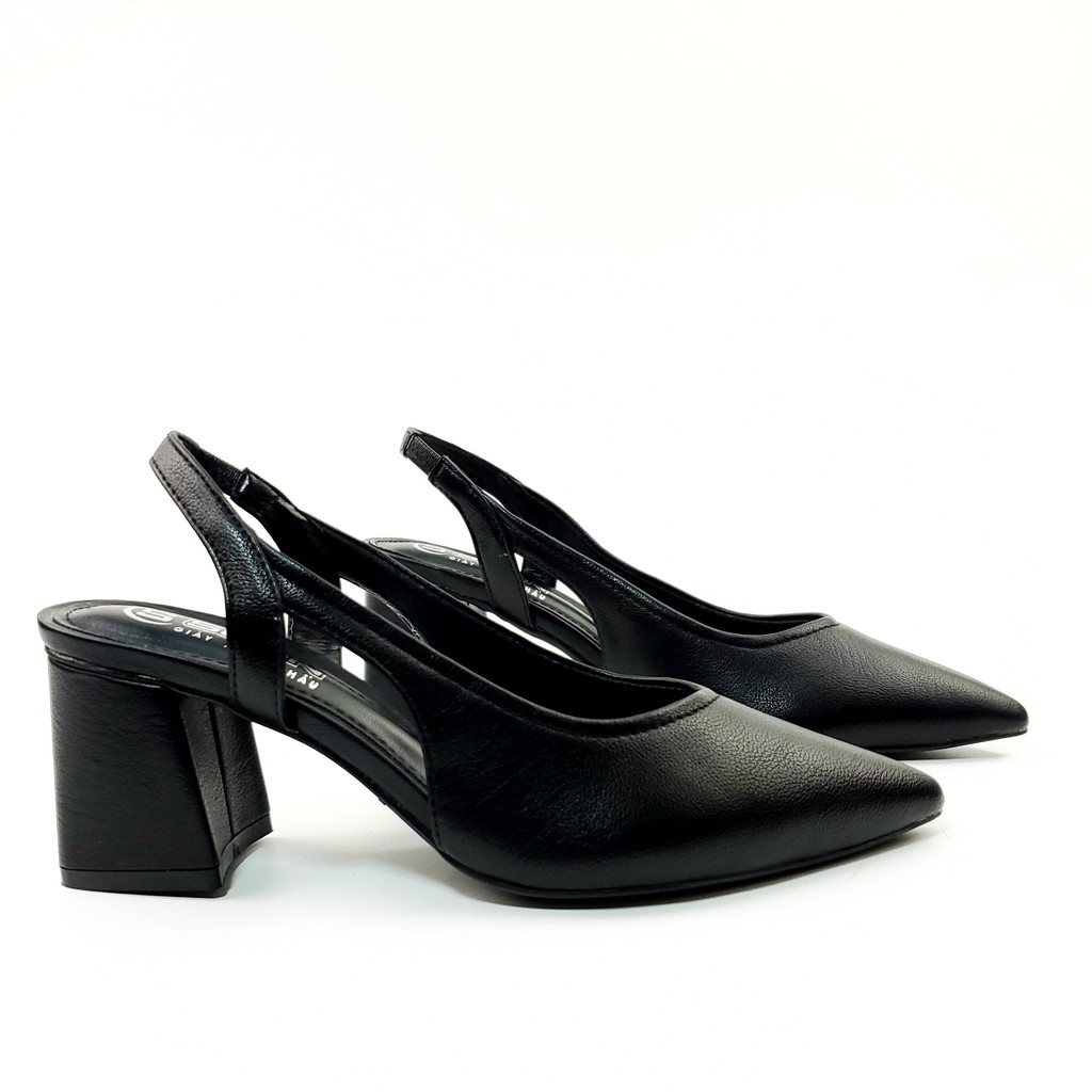 Sandal Slingback Cao gót mũi nhọn 5cm/5p Đế vuông Bít mũi Chuẩn Đẹp VNXK HANO - SD9994