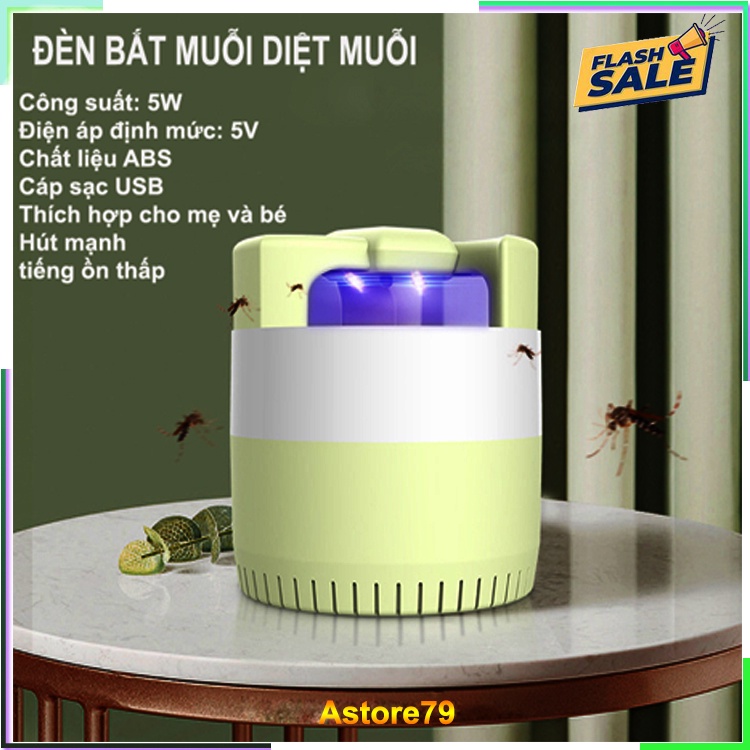 Đèn bắt muỗi Thông Minh, máy bắt muỗi côn trùng hiệu quả, đèn LED 5W công suất cao ánh sáng tím thu hút côn trùng