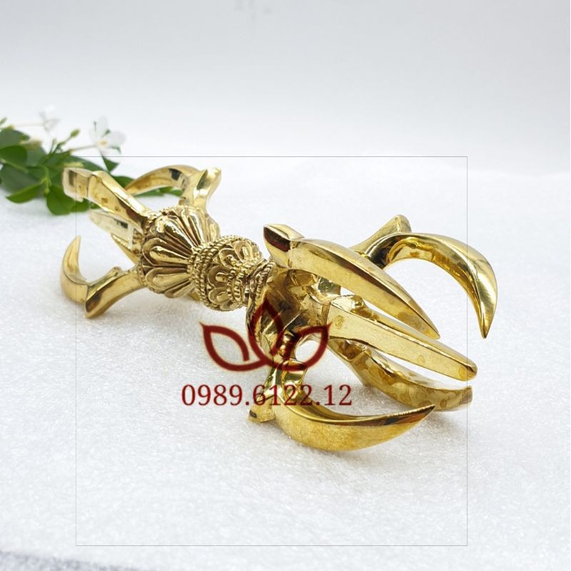 Chày Kim Cang Ngũ cổ tráng vàng Mật tông Tây Tạng