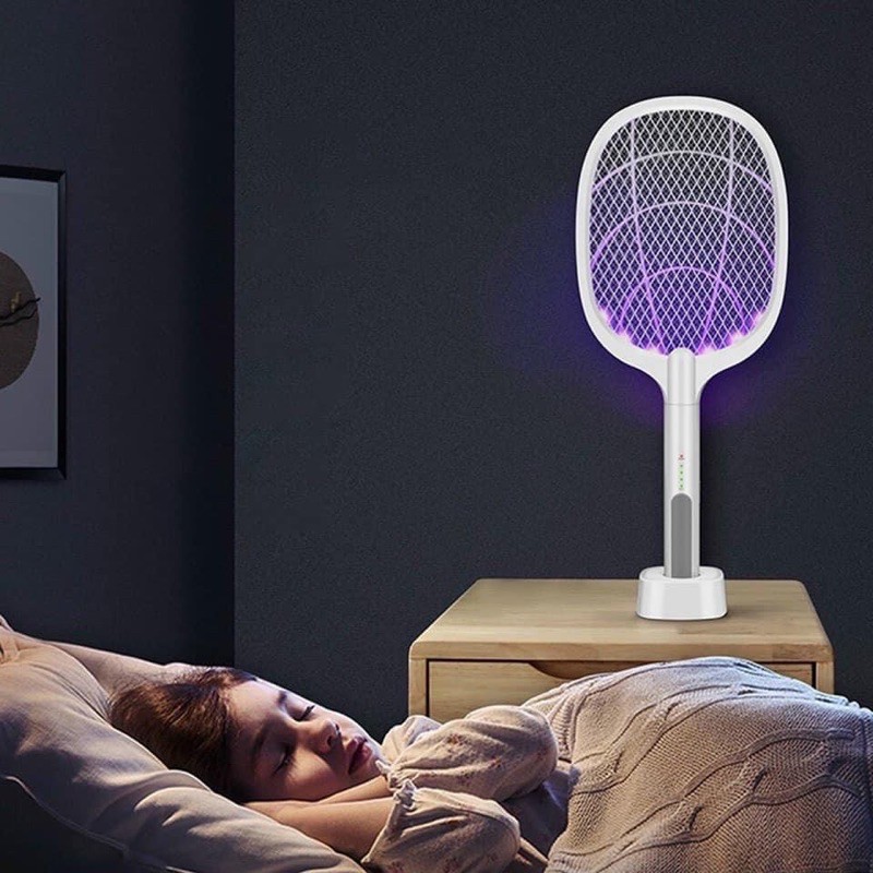 Đèn bắt muỗi UV KẾT HỢP vợt muỗi chính hãng