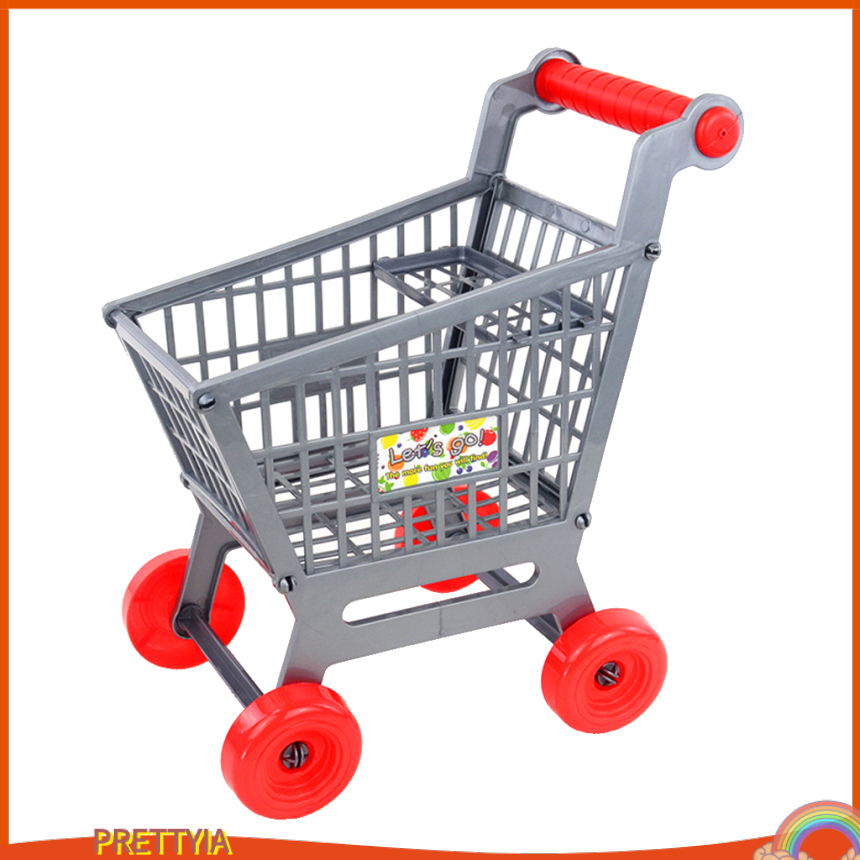 Đồ Chơi Xe Đẩy Mua Sắm Mini Màu Xám Cho Bé