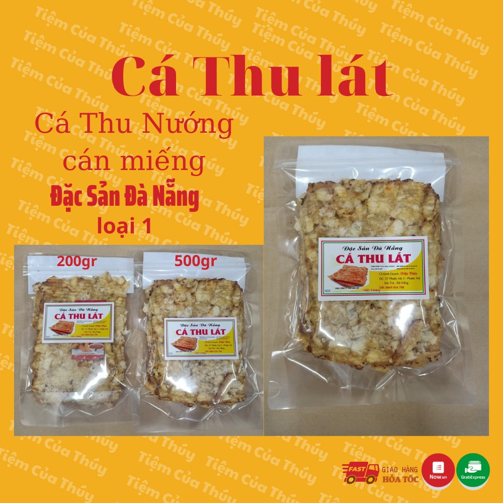 Khô cá thu lát sấy gia vị ăn liền loại 1 thơm ngon chuânr vị đặc sản Đà Nẵng