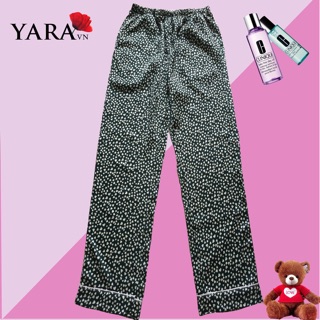 Bộ ngủ lụa hoạ tiết dài