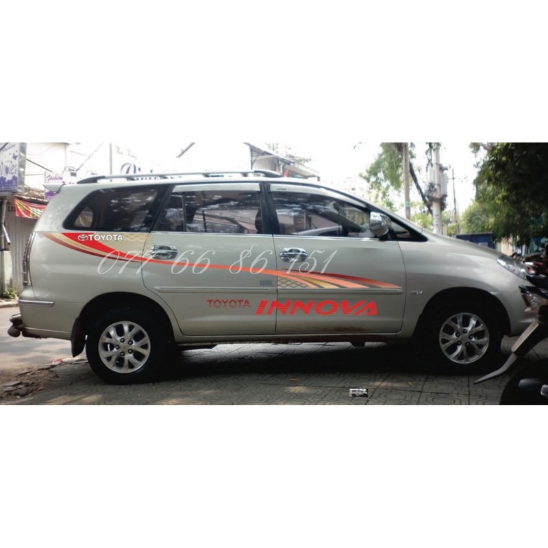Tem dán sườn xe Innova