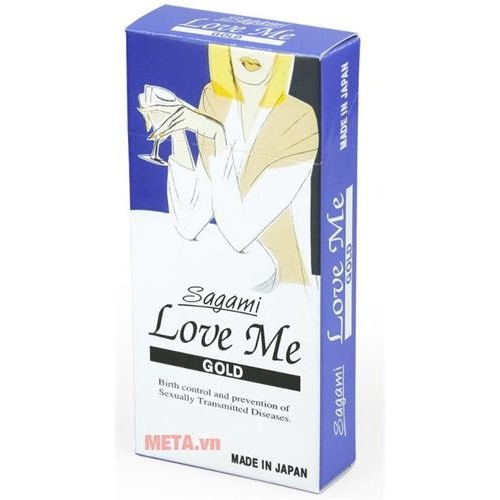 Bao Cao Su Siêu Mỏng Trơn 10 chiếc SAGAMI LOVE ME GOLD