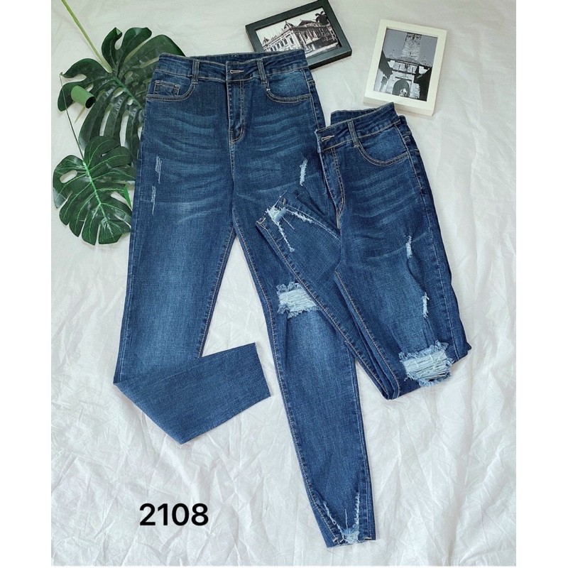 Quần Jeans Dài Rách 2108 Big Size ( 60-90kg)