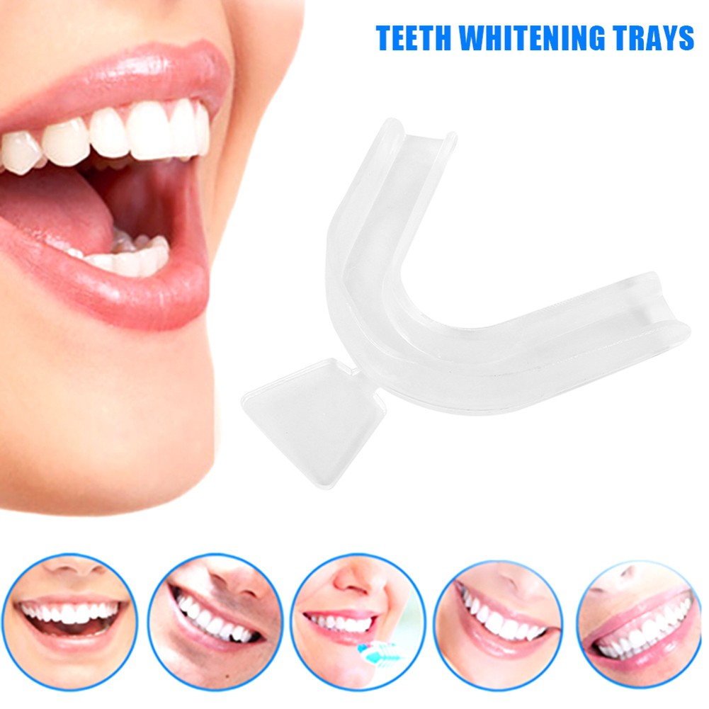 Set 2 khay ngậm làm trắng răng chất liệu silicone an toàn cấp thực phẩm tiện dụng