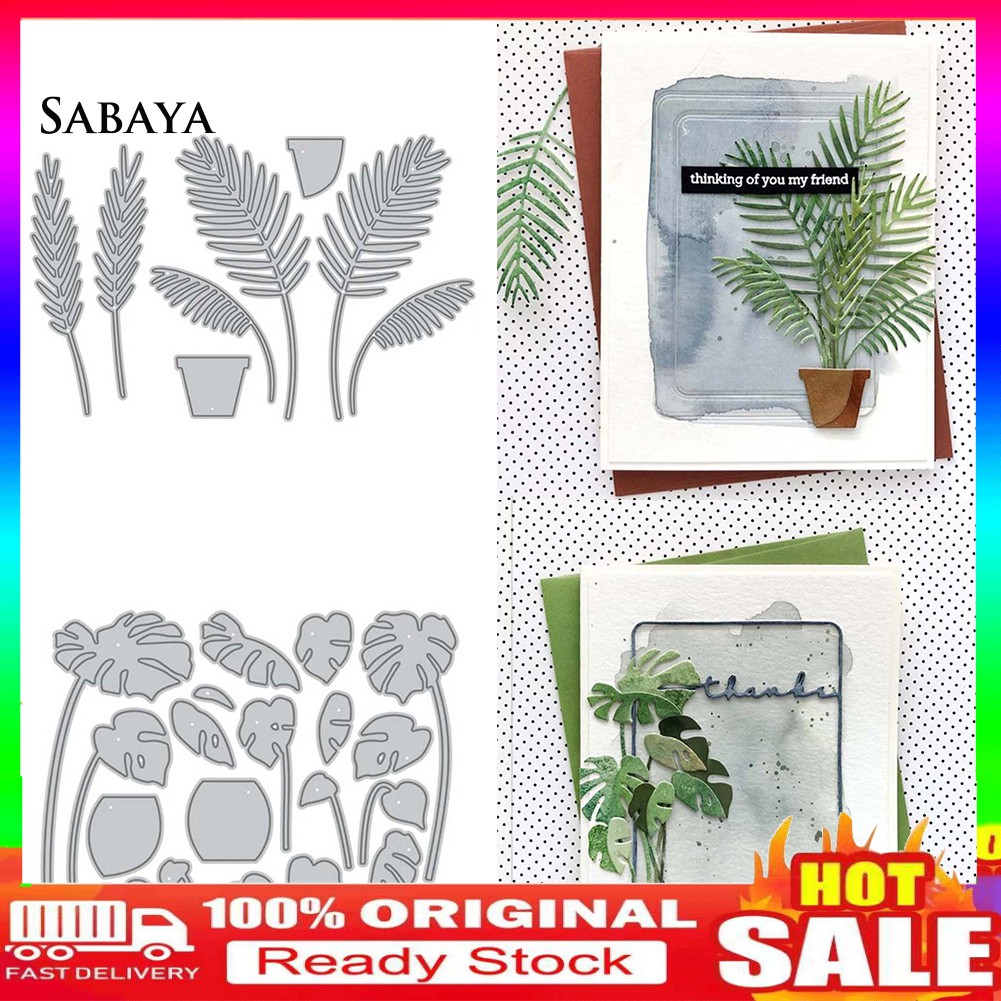 Khuôn Cắt Giấy Làm Từ Kim Loại Hình Lá Trang Trí Scrapbook