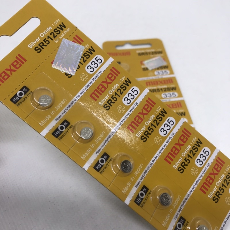 Pin 1.55V Sliver Oxide MAXELL SR512SW, 512, 335 dùng thay thế pin cho các loại đồng hồ tương thích, thiết bị điện tử