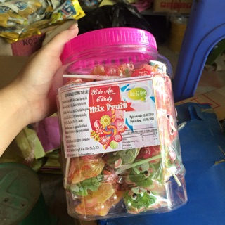 Kẹo dẻo cam, dưa hấu, gấu (50 que một lọ)