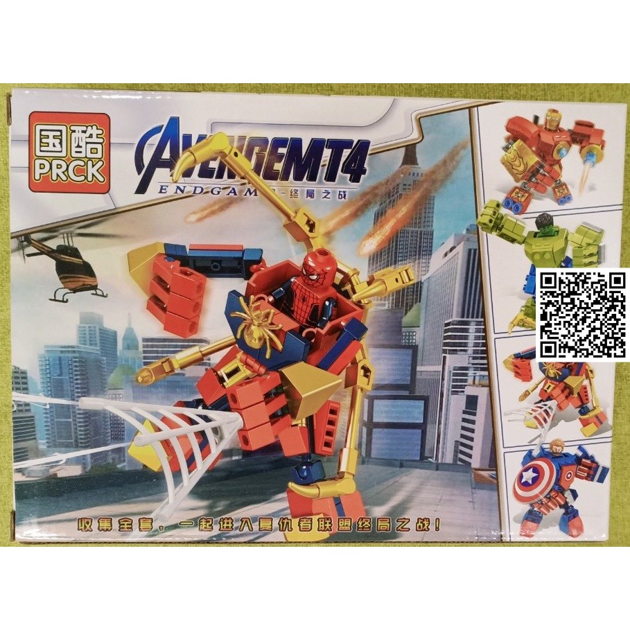 Bộ 4 nhân vật Lego Avenger điều khiển siêu Robot 428