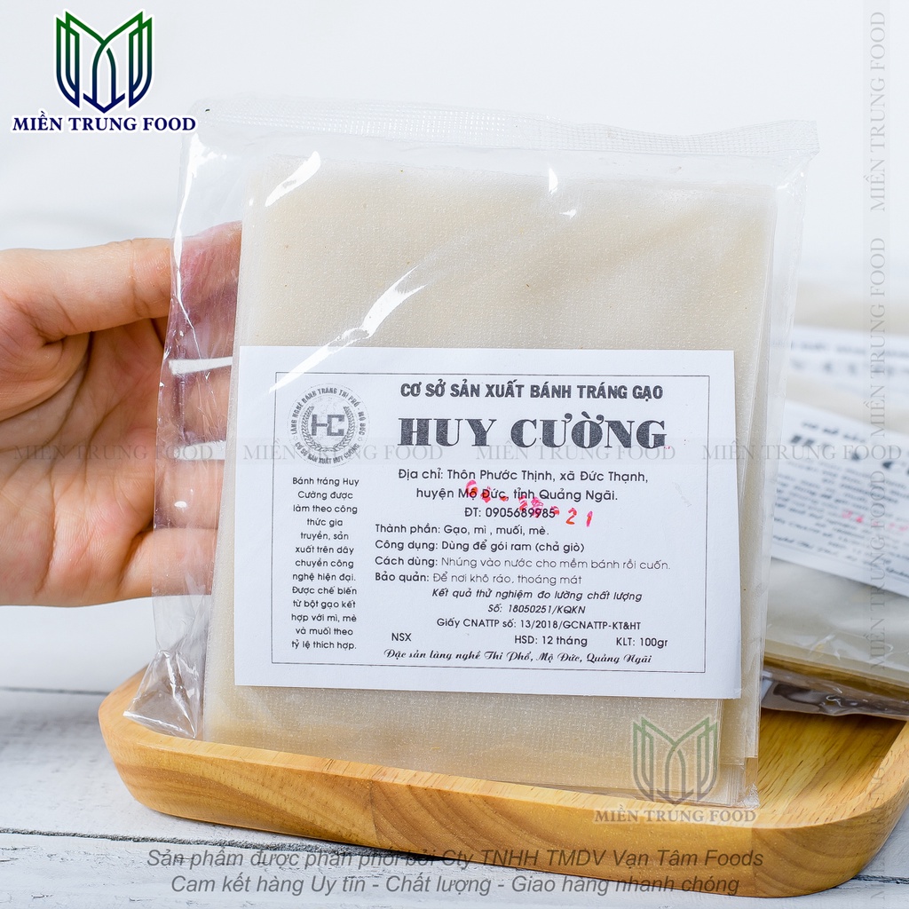 Bánh tráng gạo  Huy Cường đặc sản làng nghề Quảng Ngãi