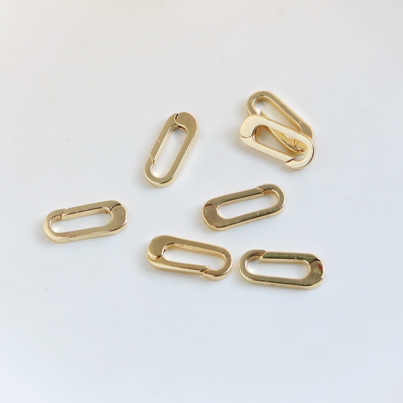 Khóa Kẹp Móc Càng Cua Hình Chữ Nhật Màu Vàng Đồng 14K Dùng Làm Trang Sức DIY