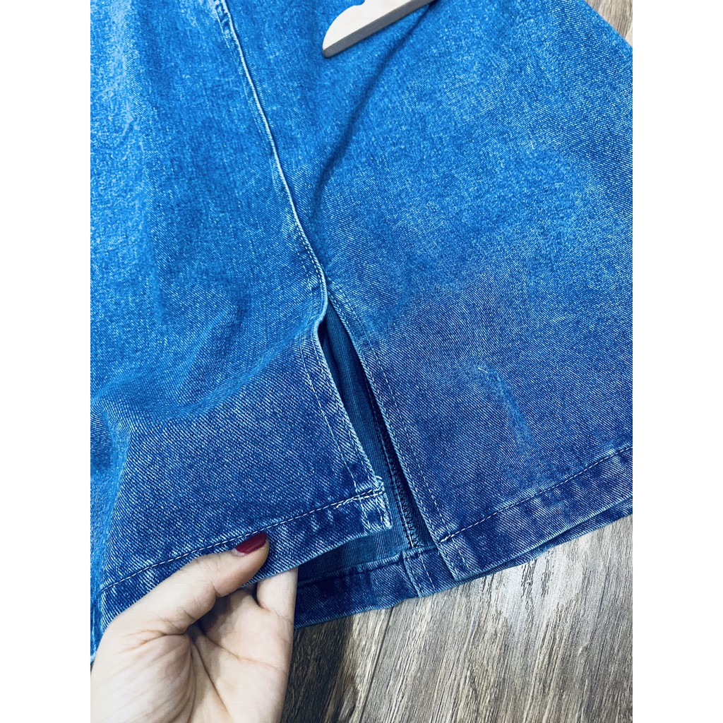 Chân váy bò cạp chun dáng dài hot hit | BigBuy360 - bigbuy360.vn