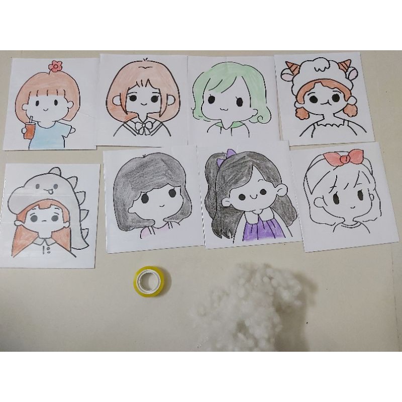 Bộ kit làm squishy giấy hình cô gái chậm tăng