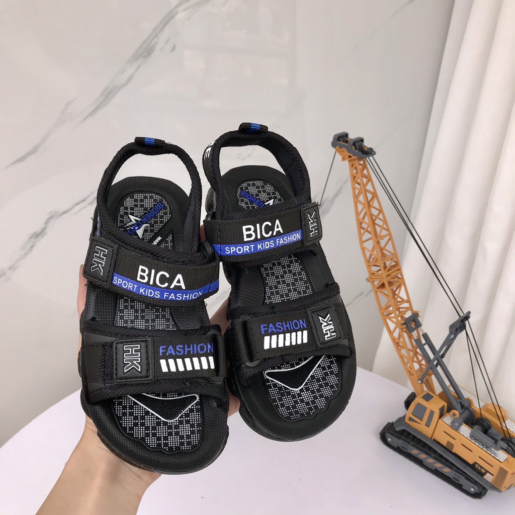 Dép Quai Hậu Thêu Chữ BICA Phong Cách Thể Thao Phù Hợp Đi Học Cho Bé Trai 5-13 tuổi K104