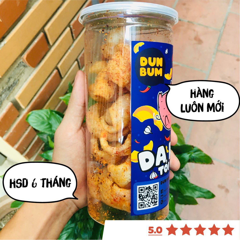 Da heo tỏi ớt chiên giòn DumBum 140g đồ ăn vặt Sài Gòn vừa ngon vừa rẻ