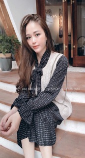SET VÁY NƠ KẺ+ GILE GÂN