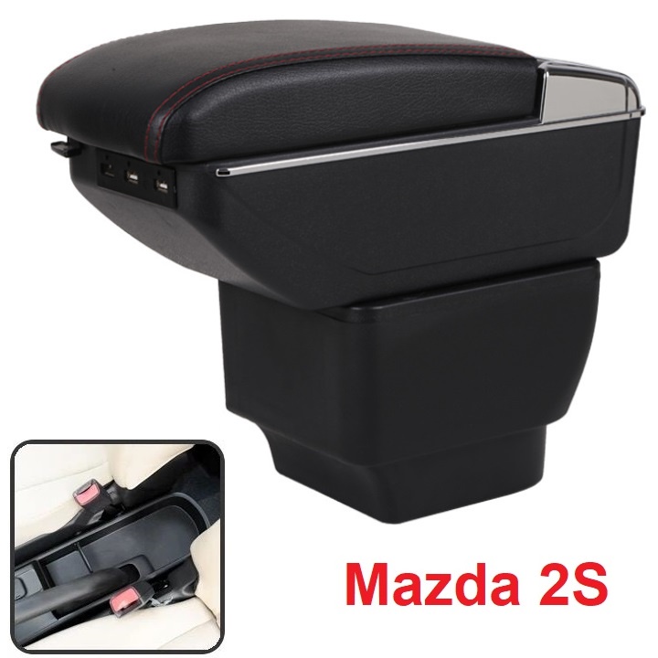 Hộp tỳ tay ô tô Mazda 2S tích hợp 7 cổng USB MÃ DUSB-MDA2S - HÀNG LOẠI 1