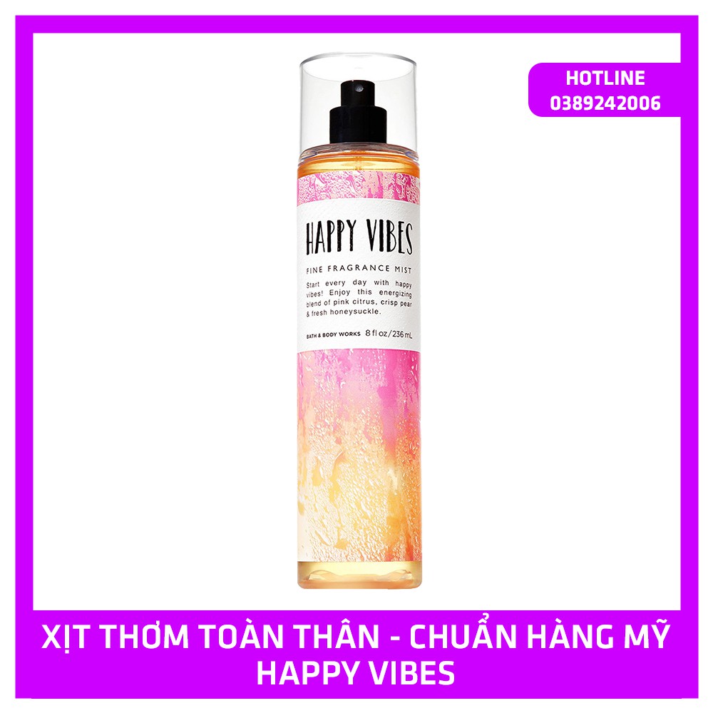 Xịt thơm toàn thân Bath & Body Works Fragrance Mist Fine Fragrance Mist, 8.0 Ounce - 236ml