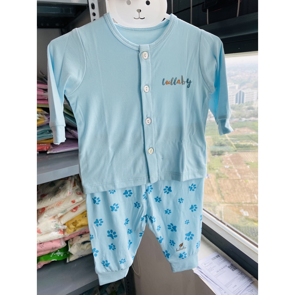 [FAFRINW05 giảm tối đa 30k đơn 150k][SALE]Bộ cài giữa petit dài tay bé trai/gái Lullaby NH103B (Sz 1-6m)