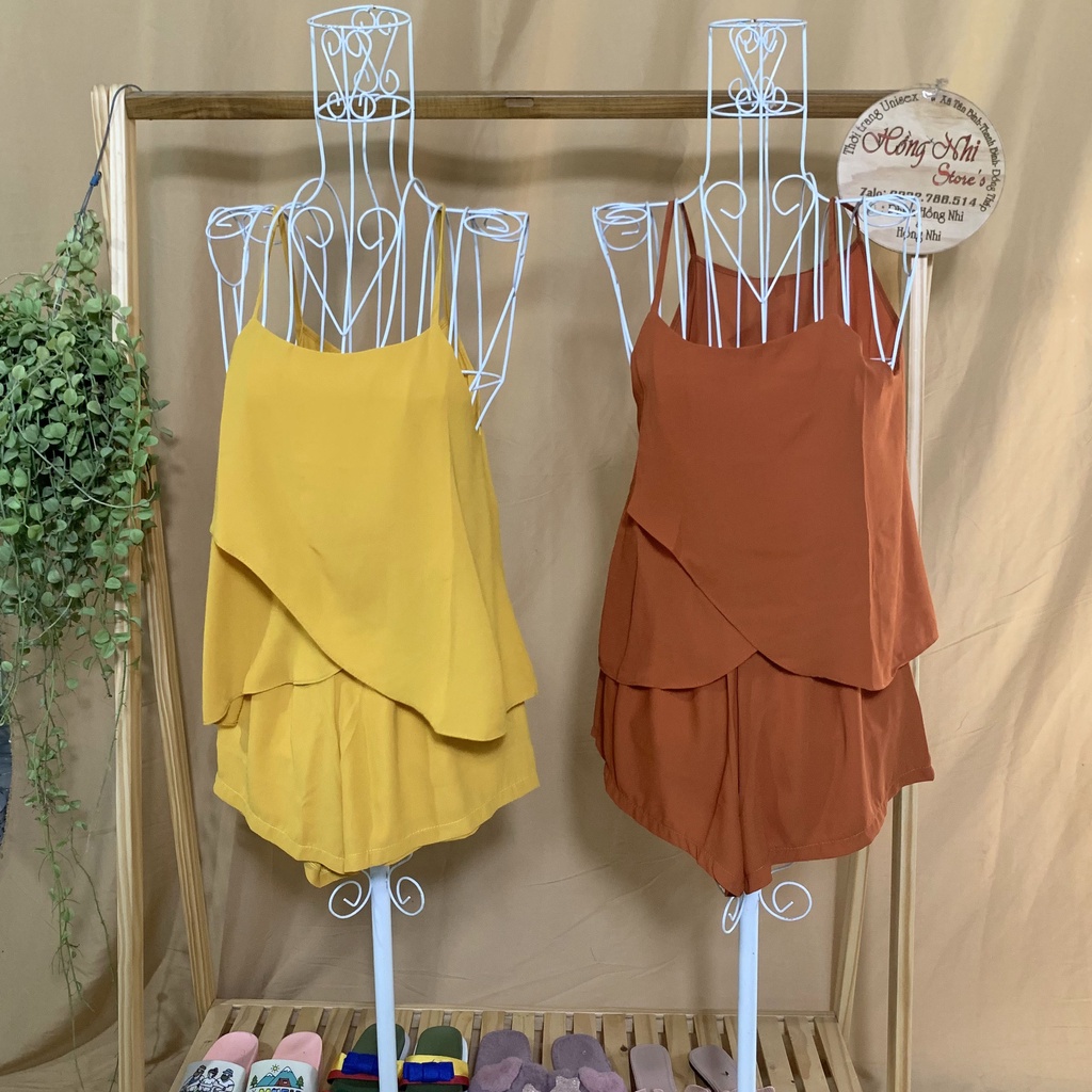 Bộ Pijama Ngủ Voan Lụa Áo 2 Dây Quần Đùi Cao Cấp Dáng Rộng 65kg Trở Lại Ulzzang