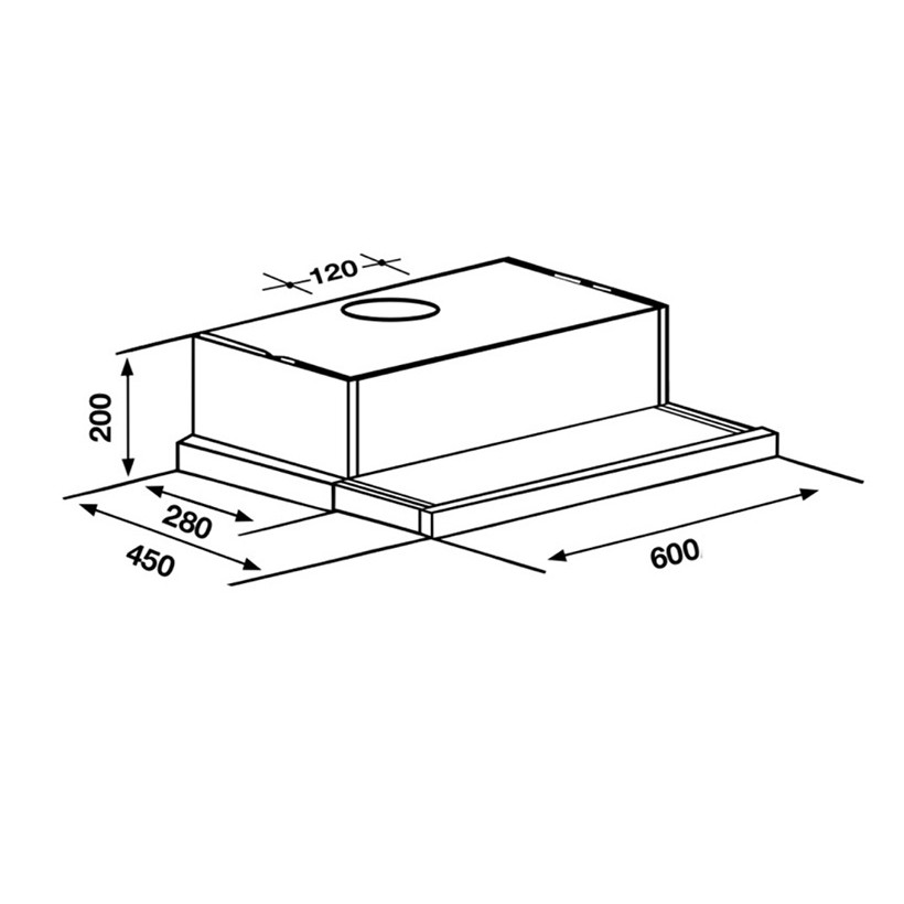 Máy hút mùi âm tủ bếp 7 tấc Kaff KF-TL700 (Dòng cảm ứng)