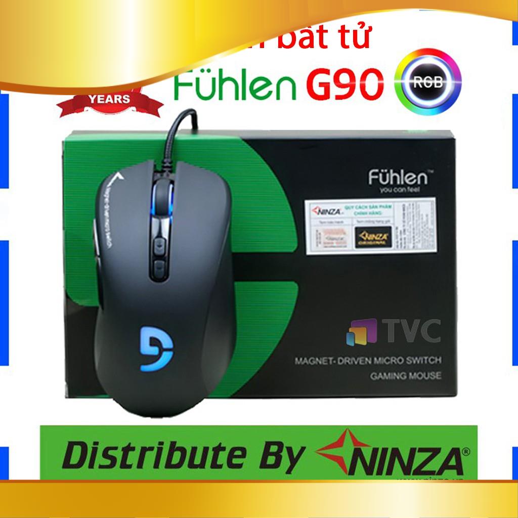 Chuột Gaming Fuhlen G90 - Click bất tử - Màu đen - Chính hãng Fuhlen - Tem Ninza chống hàng giả - Bảo hành 24 tháng