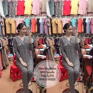 BỘ ĐỒ SAU SINH DÀI TAY(cotton 40-65kg)