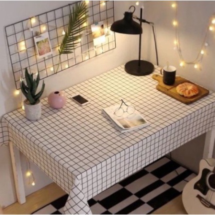 VẢI MỘC TRẢI BÀN caro trắng, đen, xanh, đỏ.. khăn trải du lịch dã ngoại, may đồ handmade họa tiết xinh xắn