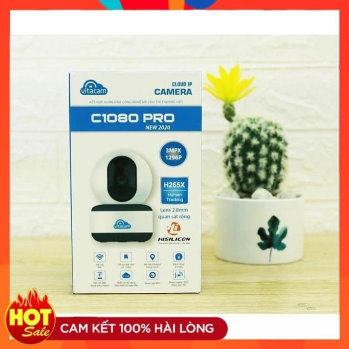 [Chính Hãng] CAMERA trong nhà VITACAM C1080 PRO - 3.0MPX FULL 1296P - HÀNG CHÍNH HÃNG bảo hành 12 tháng