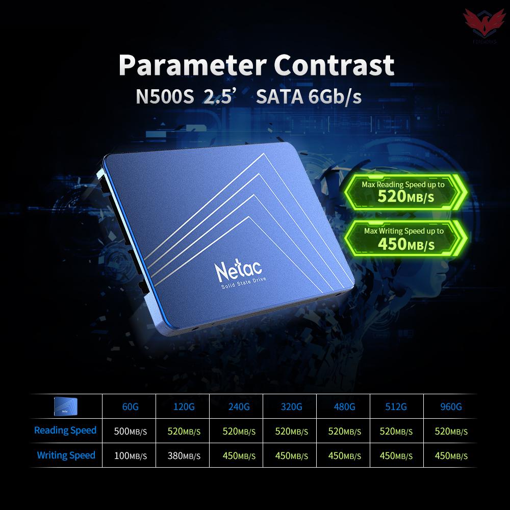 Ổ Cứng Fir Netac N500S 60g Sata6Gb / S 2.5in 3d Tlc Nand Flash Drive | BigBuy360 - bigbuy360.vn