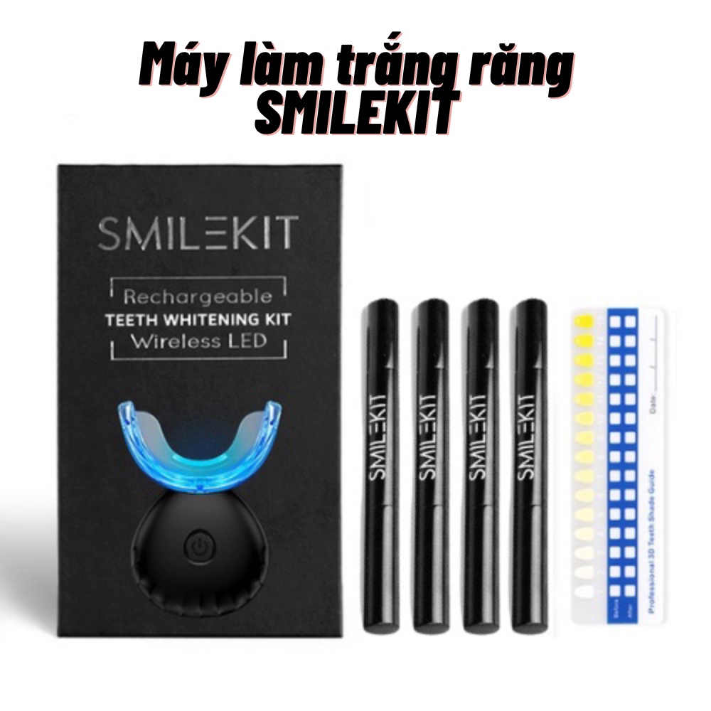 Máy làm trắng răng SMILEKIT- Máy tẩy trắng răng không ê buốt, giúp răng trắng sáng, chắc khỏe từ sâu bên trong