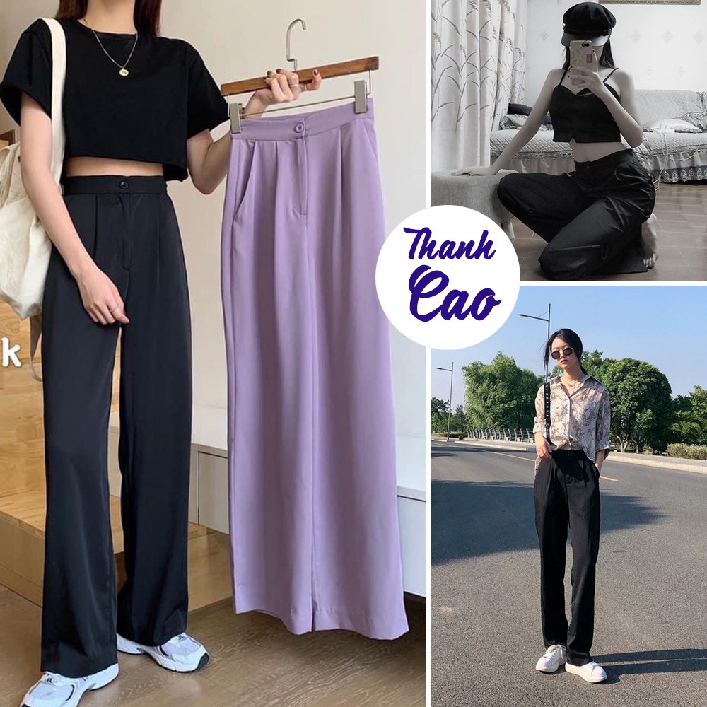 Quần ống rộng culottes xuông dài 100cm siêu Hot