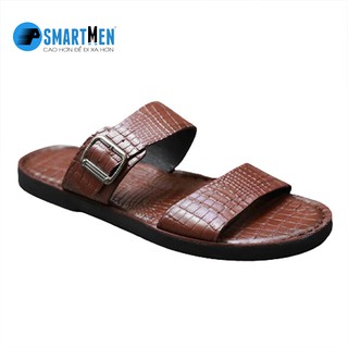Dép Da bò thật SMARTMEN DSM-07 Nâu