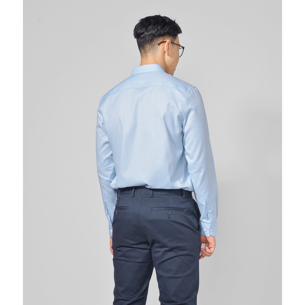 Áo Sơ Mi Nam Tay Dài Trơn Form Fitted - Routine 10F20SHL039