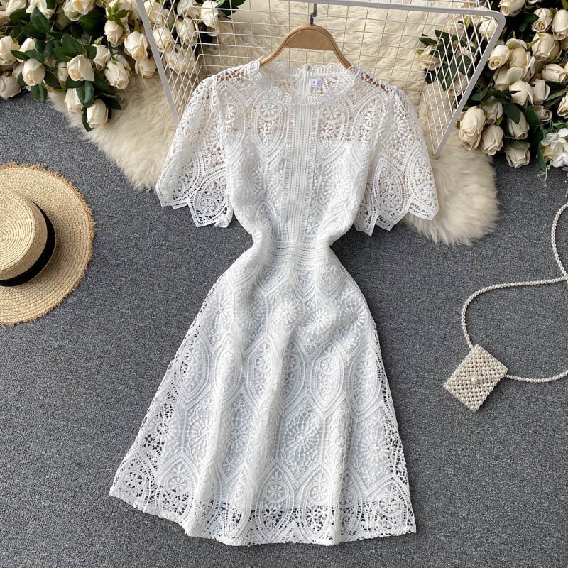 Váy tiểu thư ren đẹp- Đầm dự tiệc Oder Quảng Châu | BigBuy360 - bigbuy360.vn