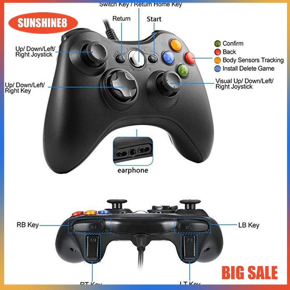【SUN】Wired USB Controller Gamepad USB Controller Gamepad Only For Computer