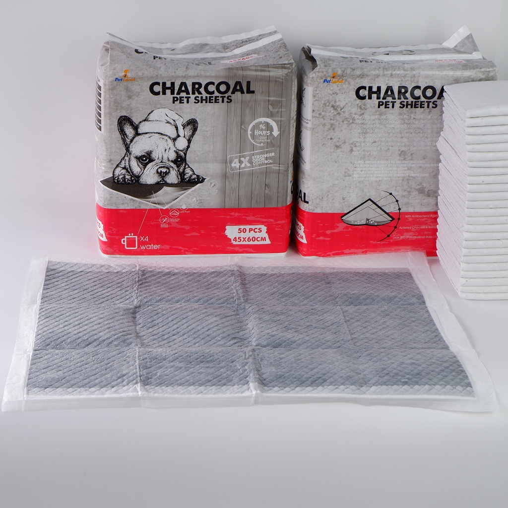 Miếng tã lót chuồng Charcoal cho khay vệ sinh, lồng sàn xe cho chó mèo, thú cưng siêu thấm hút (bán lẻ từng tấm)