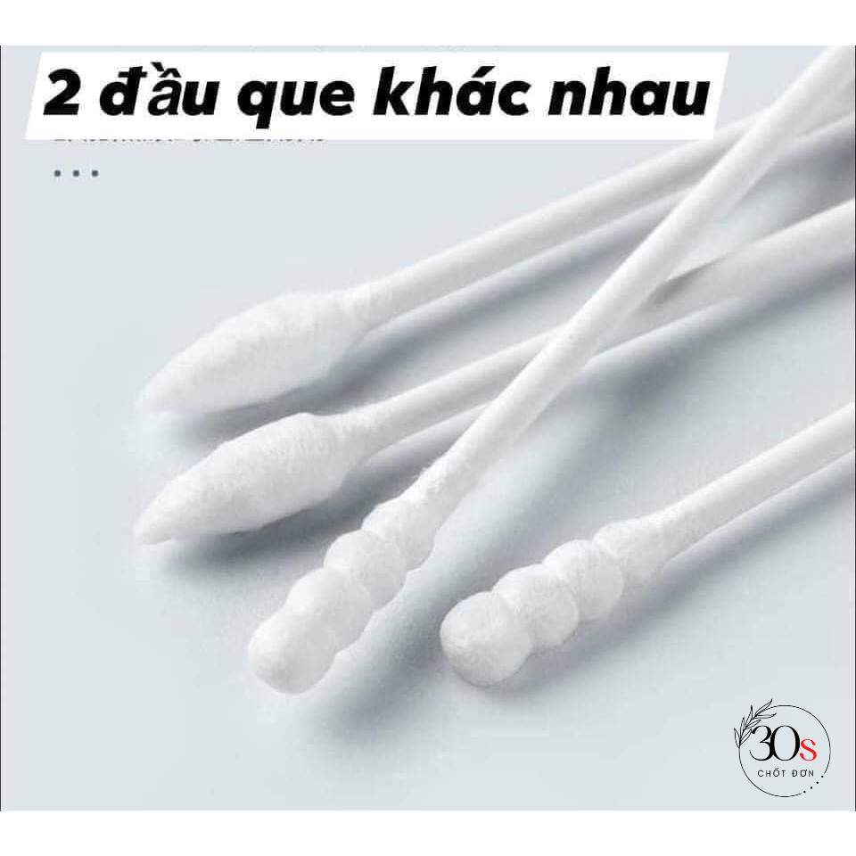 Hộp 200 Chiếc Tăm Bông Ngoáy Tai 2 Đầu 【tăm bông màu】