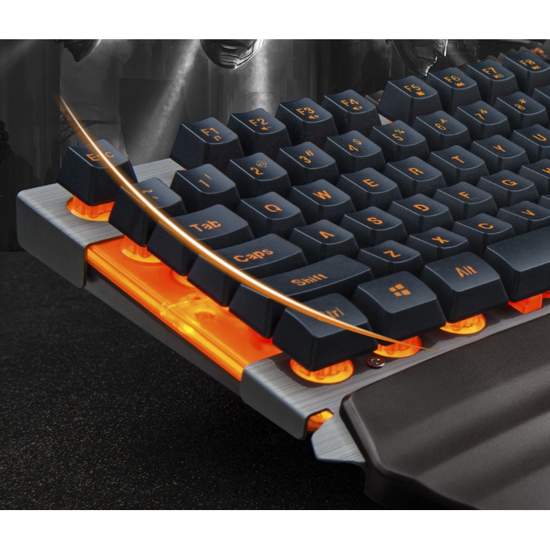 Bàn phím giả cơ JKEY SWOLF BLAZE 6 PK830 có led chống nước, chống va đập, có kê tay, bảo hành 12 tháng