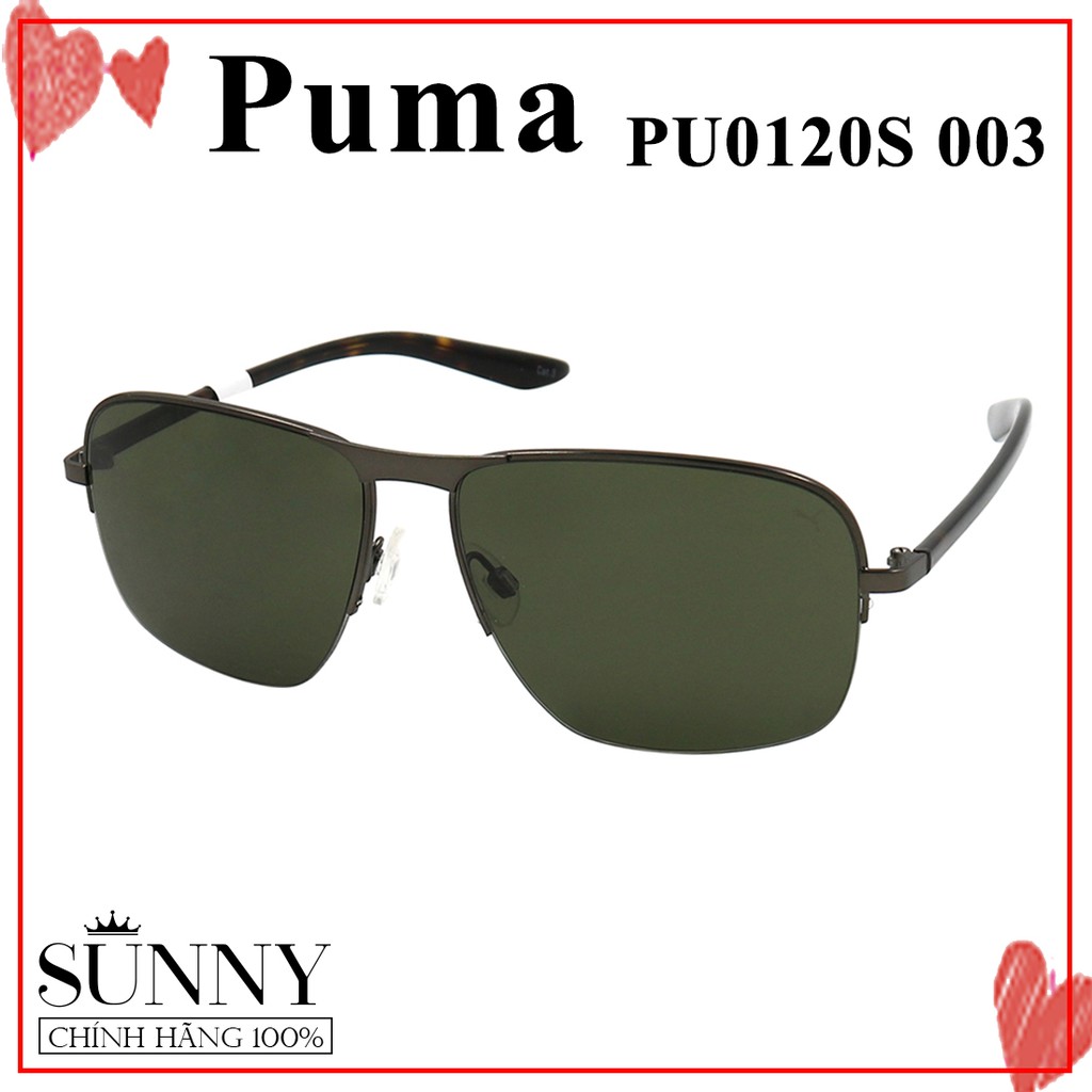 Kính mát nam nữ chính hãng Puma PU0120S màu sắc thời trang, thiết kế dễ đeo bảo vệ mắt