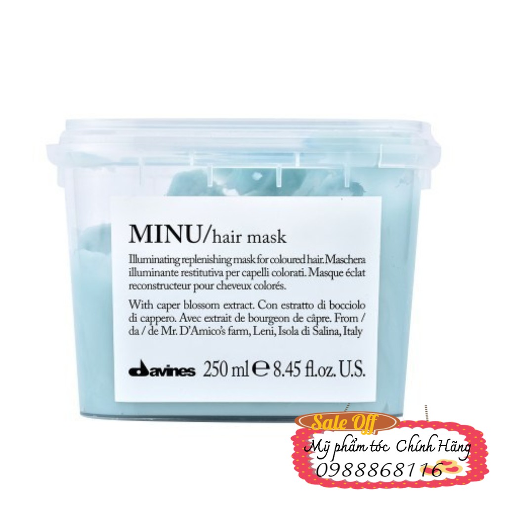 Mặt nạ tóc nhuộm minu davines essential 250ml
