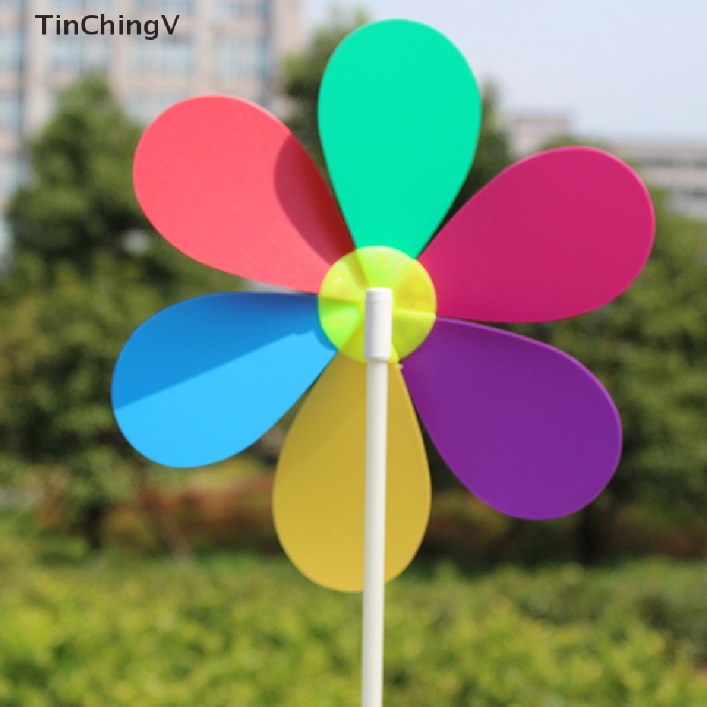 Túi 2 Chong Chóng Hoa Màu Cầu Vồng Trang Trí Sân Vườn