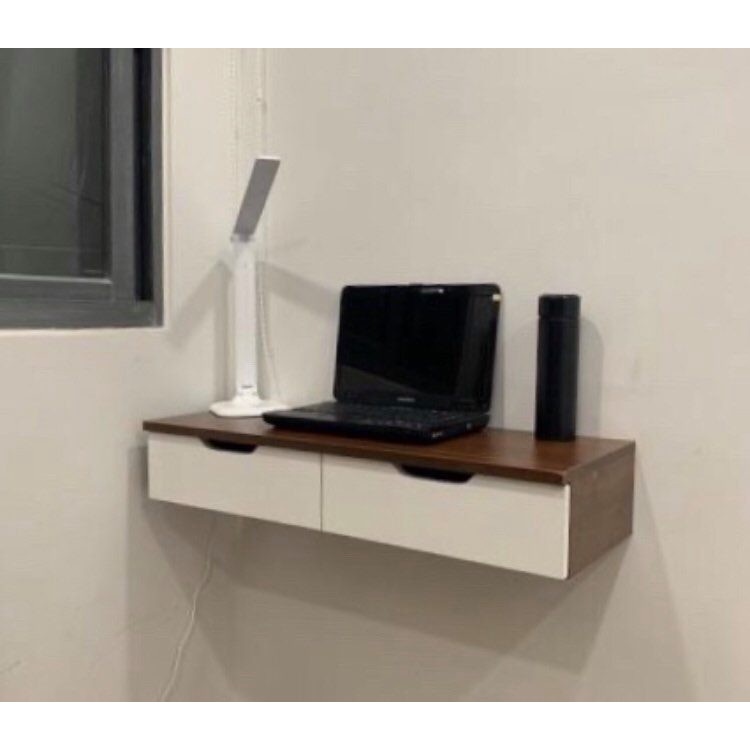 - Bàn Trang Điểm Gỗ Treo Tường - Hộc ngăn kéo đôi treo tường-Hàng ĐÃ LẮP SẴN