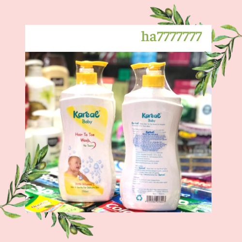Tắm gội toàn thân cho bé 200ml và 750ml