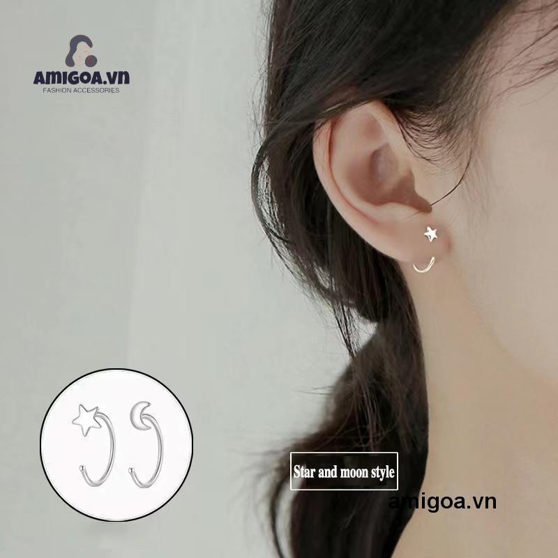 ✨✨Bông tai mạ bạc hình bướm đơn giản phong cách ngọt ngào thời trang Hàn Quốc cho nữ