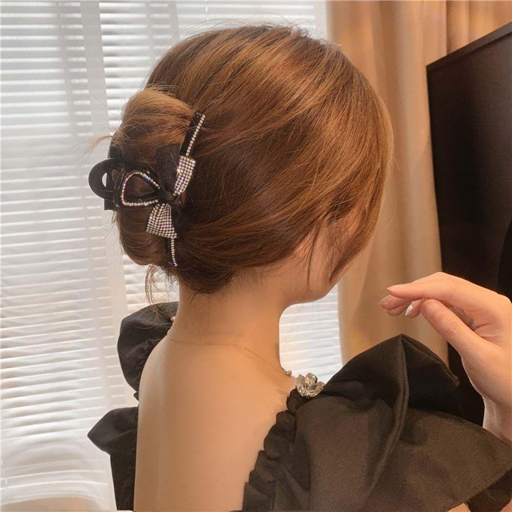 FORBETTER Kẹp TóC HìNh Nơ MàU TrắNg Đen ThờI Trang Cho Nữ